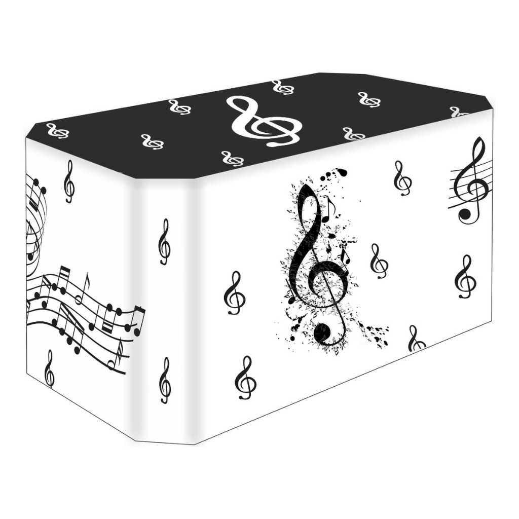 Capa De Mesas Tecidos Helanca Premium Estampados Sublimados Decoração Aniversário Festa Músical Nota