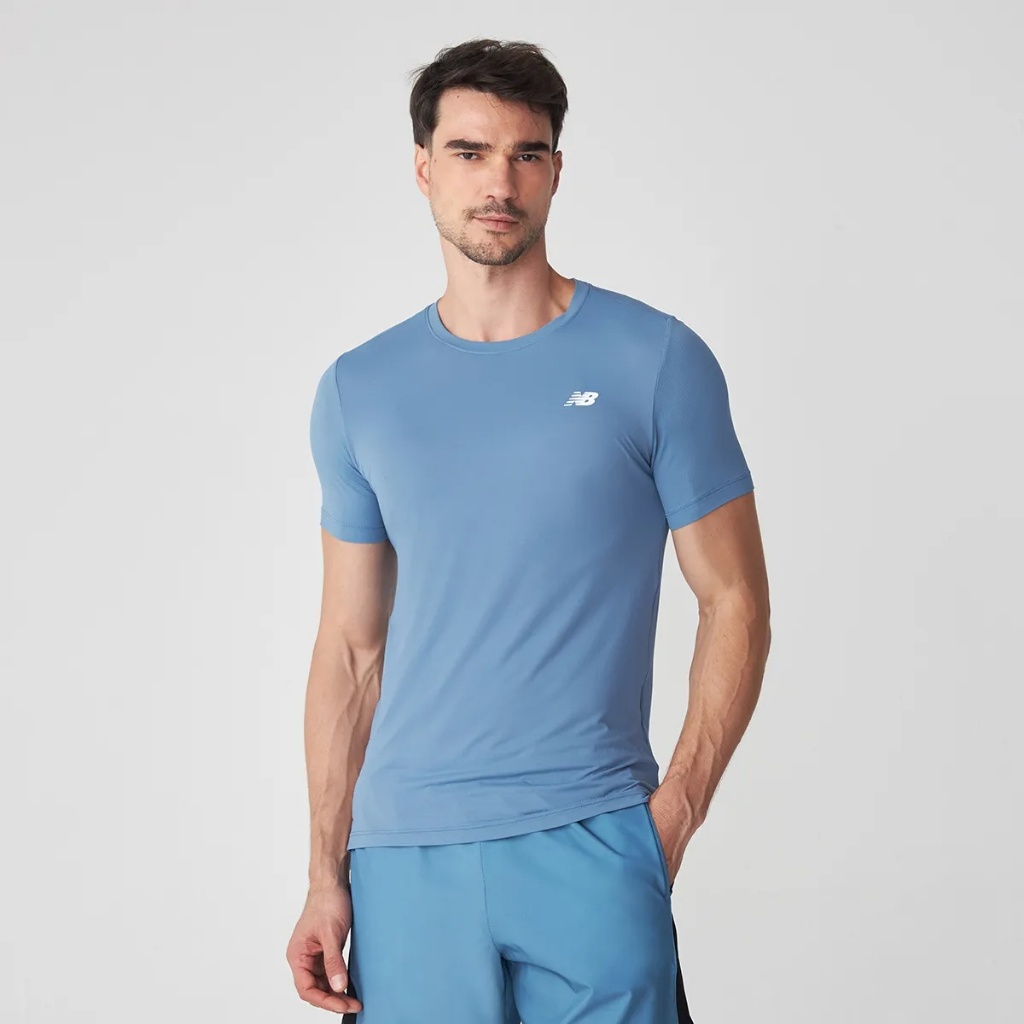 Camiseta Masculina New Balance Sport Academia Essentials Original Camiseta Masculina Academia em Oferta na Shopee