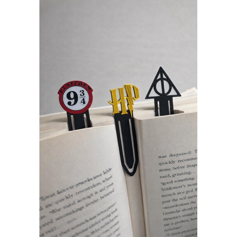 kit Marca Página Harry Potter Plataforma 9¾ HP Relíquias da Morte Impressão 3D