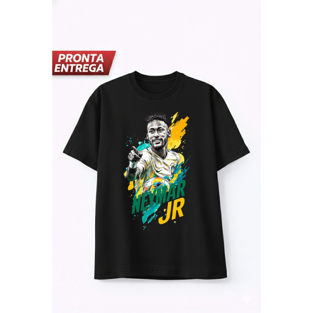 Camiseta Futebol Masculina Estampada Menino Ney – Camisa Estilo Esporte Envio Imediato