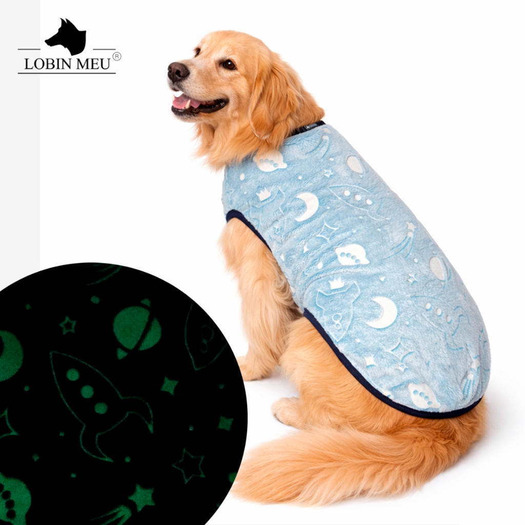 Roupa pet para cachorros brilha no escuro em Oferta na Shopee