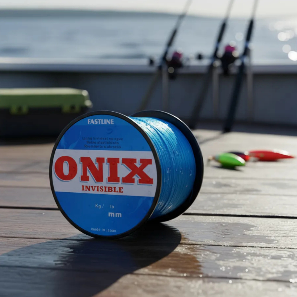 Linha De Pesca Invisivel Na Agua Onix Monofilamento JAPONESA Baixa Memória Pesqueiro Mar Carretilha Molinete RESISTENTE