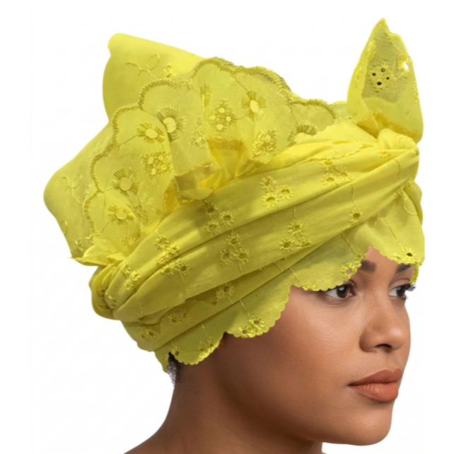 Pano de cabeça ojá lese renda bordado branco rosa amarelo oxum iansã umbanda candomblé orixa