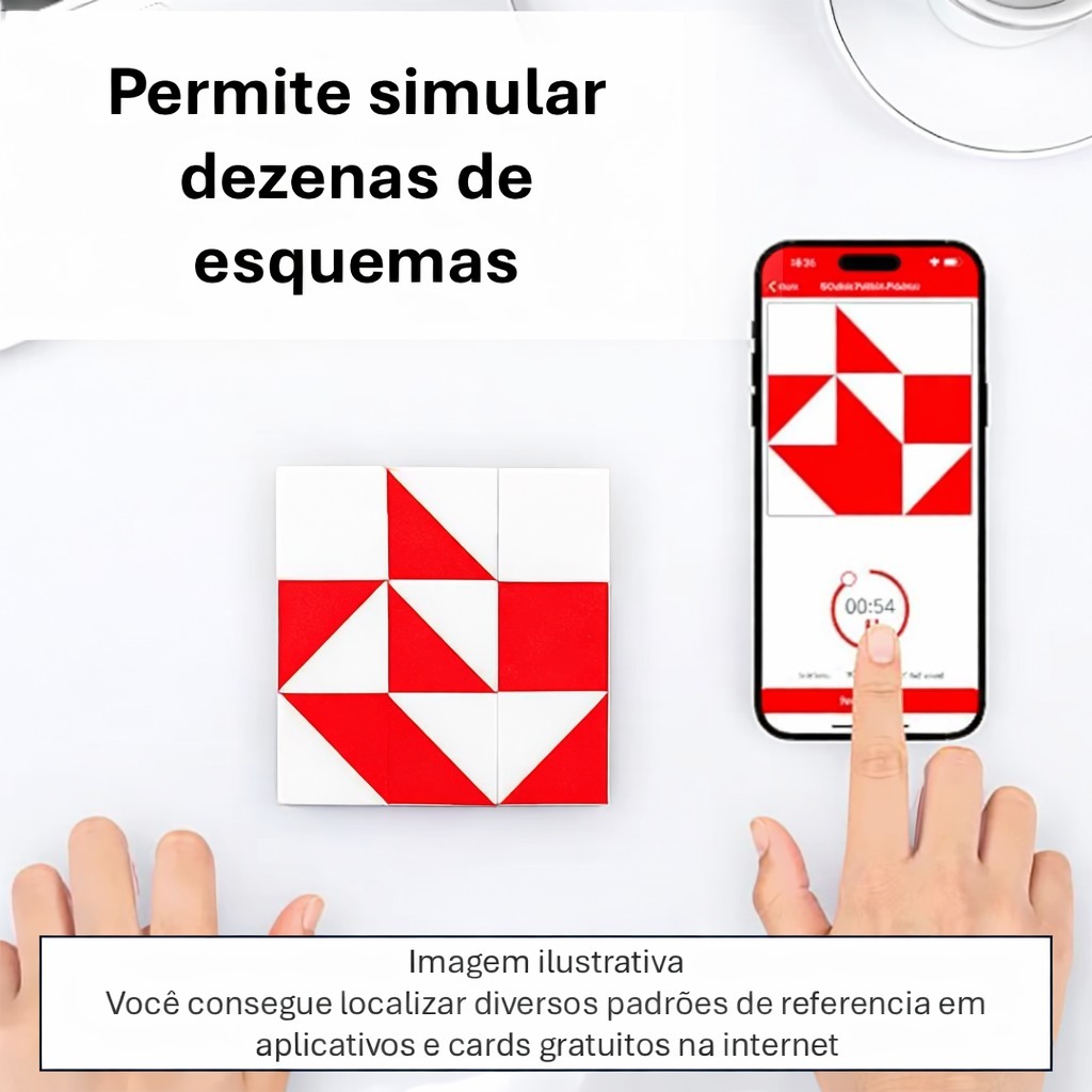 Teste Cubos Kohs Raciocínio Lógico WISC, WAIS, WASI Teste de QI Pedagógico com 9 peças
