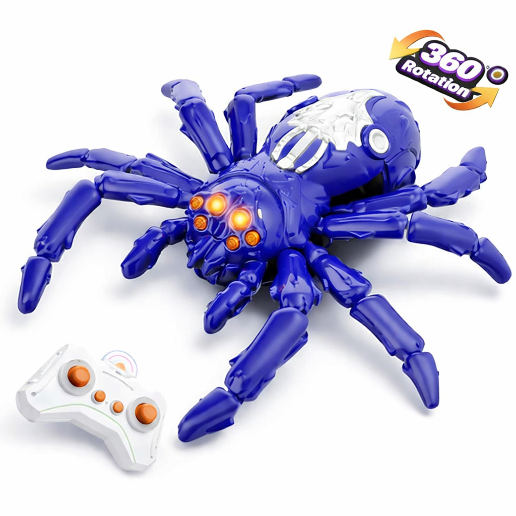 Aranha Escaladora de Parede Controle Remoto 360° LED Sucção Anti Gravidade Infantil