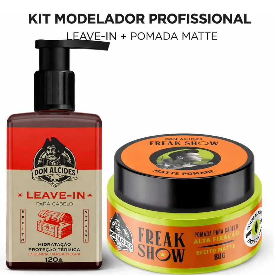 Kit Modelador Profissional Leave-in + Pomada Matte