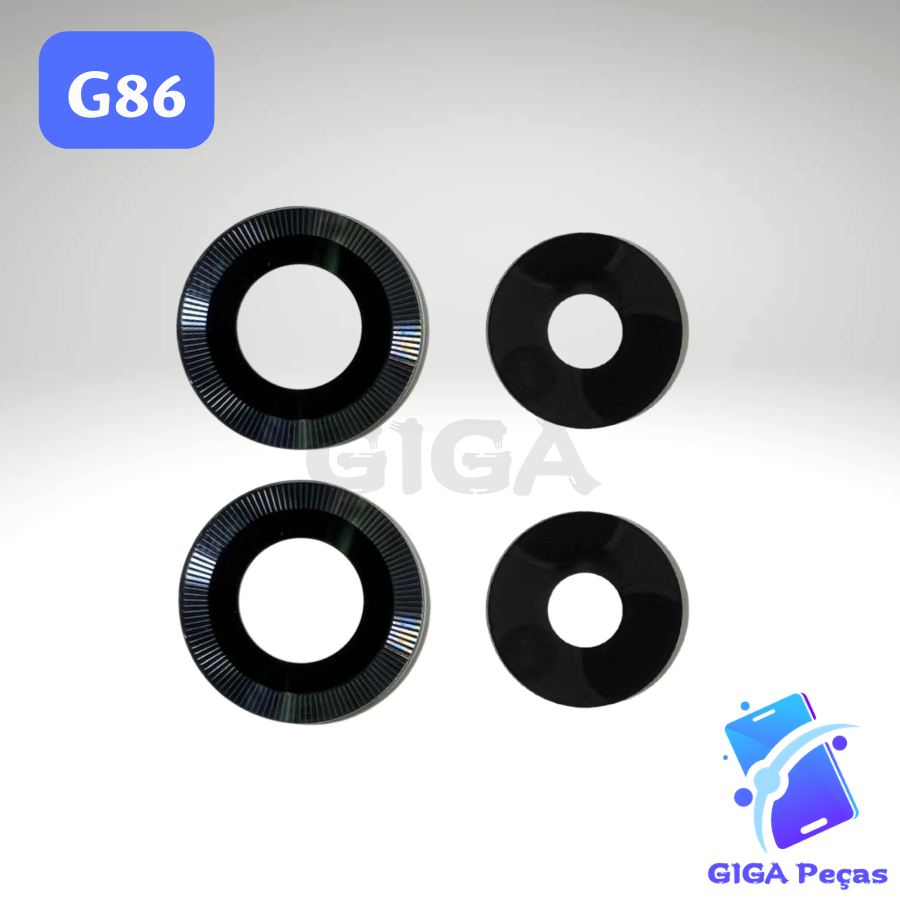 Lente Câmera Traseira Vidro  Compativel Moto G86 Kit (4 Peças)