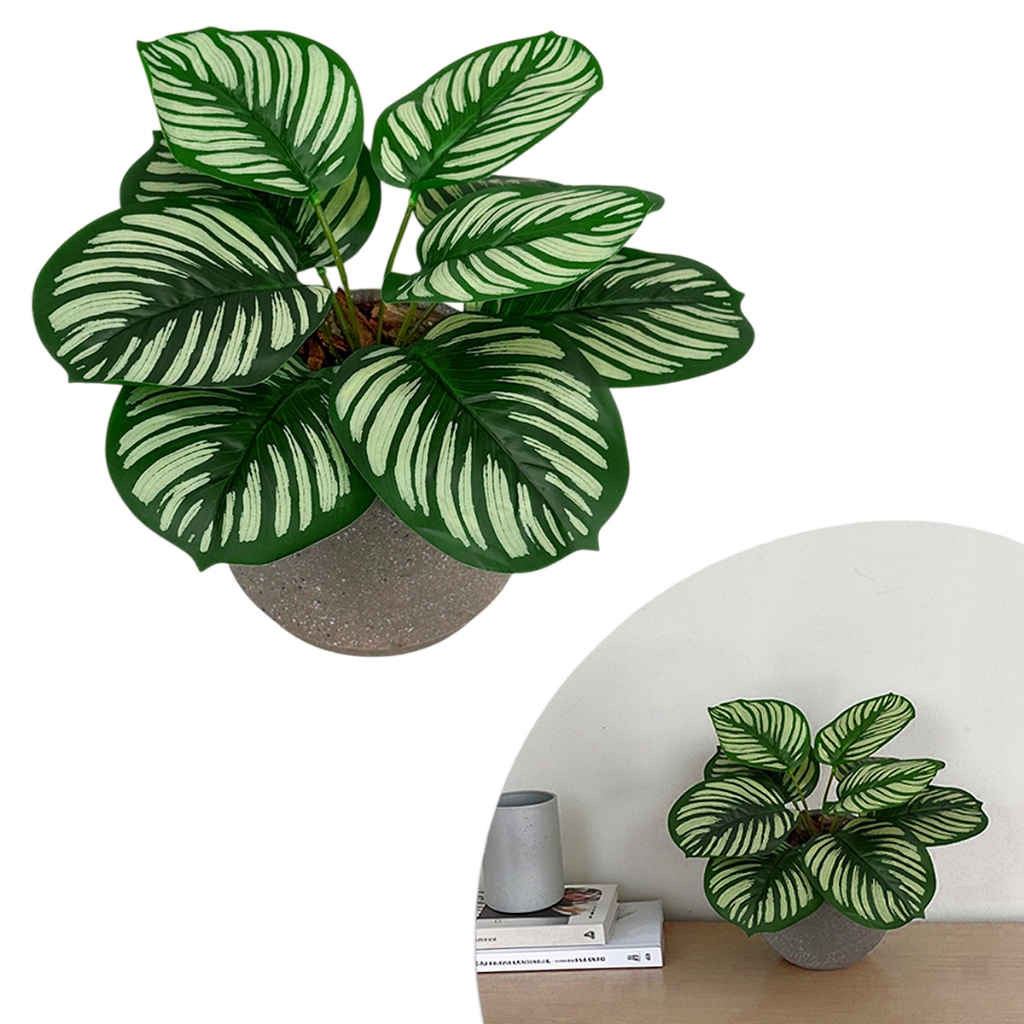 Planta Artificial Realista Media Buque Coração de Jesus 25cm luxo Decoração Sala Banheiro Escritório em Oferta na Shopee