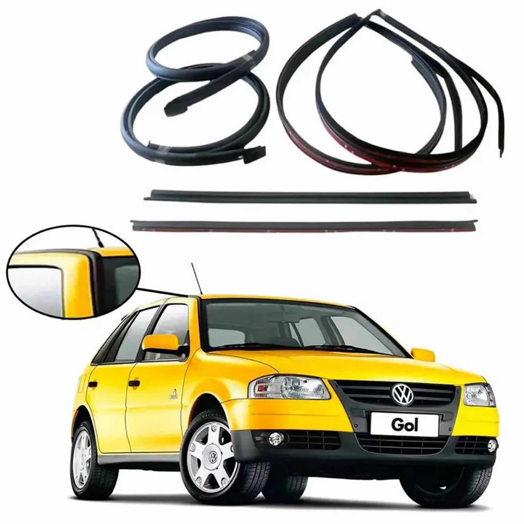 Kit Pingadeiras Frisos Teto E Laterais Parabrisa Gol G3 G4 4 Portas