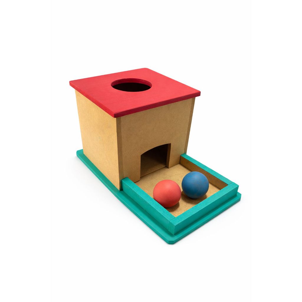 Brinquedo Infantil Caixa de Permanência Montessori de Madeira
