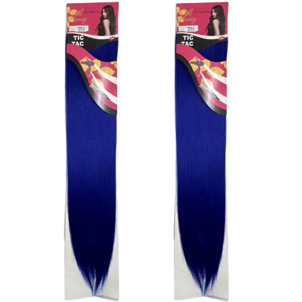 Kit 2 Aplique Azul 70cm Tictac Fibra Orgânica Tela Mágica