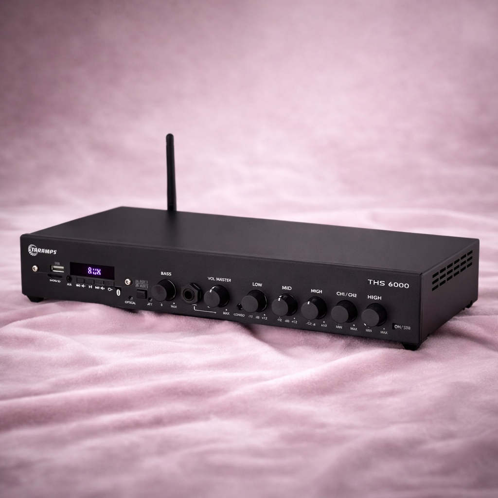 Amplificador Receiver Taramps Ths6000 400w Rms Som Ambiente