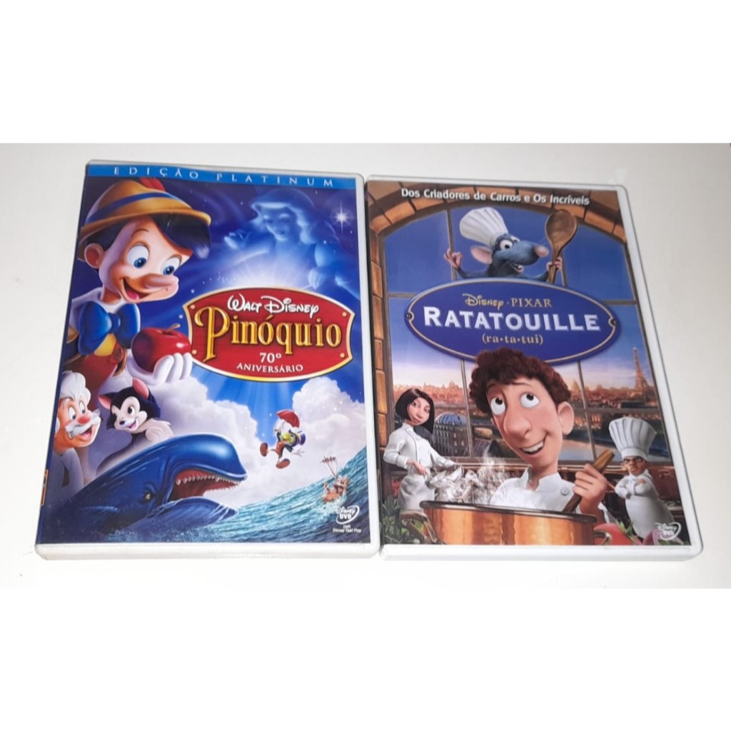 2 Dvd´s Raros - Pinóquio 70 Anos & Ratatouille(Ra-Ta-Tui) - Em Muito Bom Estado