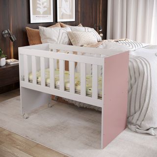 Envio Full Mini Berço Nina Multiuso 100% MDF com Colchão Várias Cores