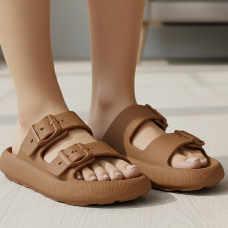 Chinelo Masculino Feminino Sandália Duas Tiras Slide Confortável Birken Fivela Antiderrapante