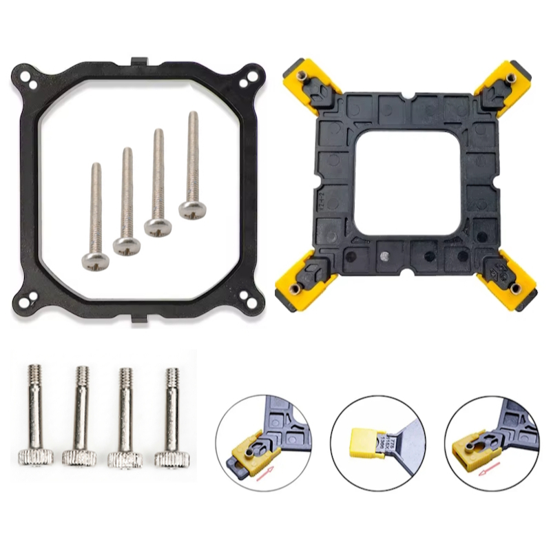 Suporte para Cooler c/ Base Traseira + Parafusos, Intel LGA 1150, 1151, 1155, 1156, 1200, 1356, 1366, 2011