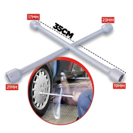 Chave Roda Cruz Universal Encaixe 17mm 19mm 21mm 23mm Chave De Roda De Carro