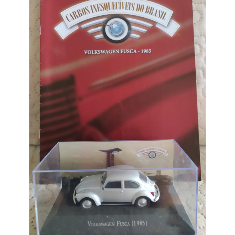 MINIATURA VOLKSWAGEN FUSCA 1985 CARROS INESQUECÍVEIS DO BRASIL
