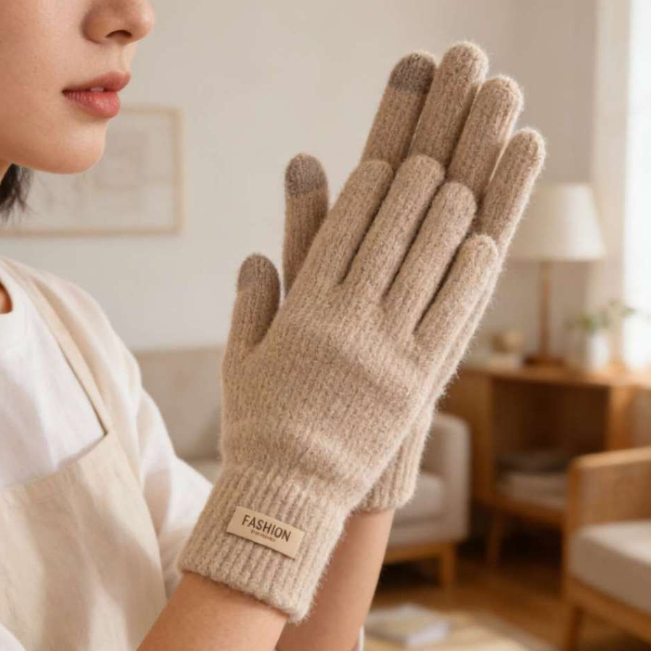 Luva De lã Touch screen para mexer Na telado celular Tablet Luva Unissex em Oferta na Shopee