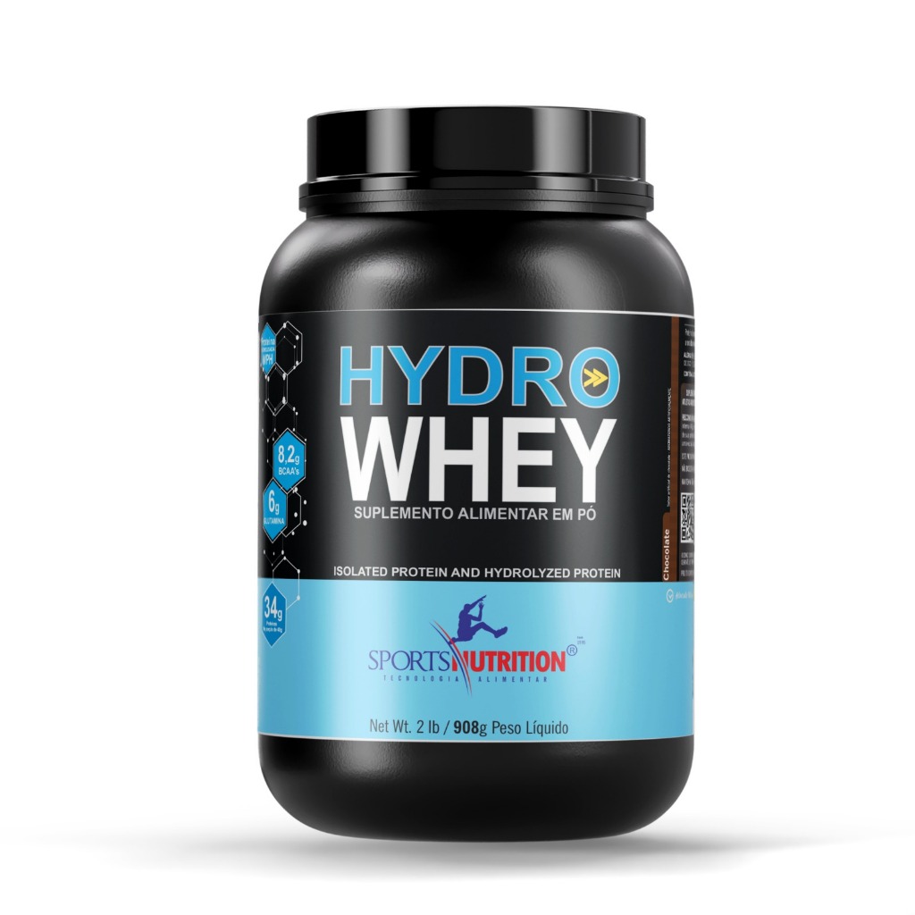 Hydro Whey Protein Hidrolisado 908g Chocolate Sports Nutrition Pós-Treino