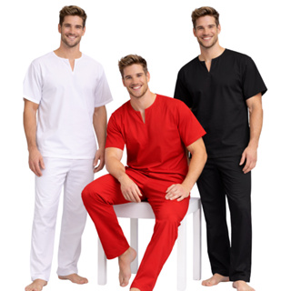 Conjunto Masculino Roupa de Ração Umbanda e Candomblé Premium Unissex Oxford 2 Peças em Oferta na Shopee