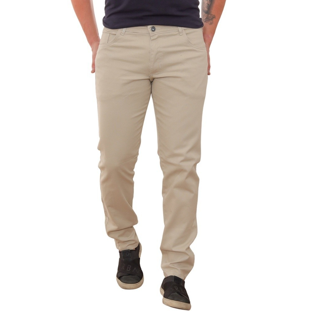 Calça Masculina Skinny Bege Sarja Esporte Fino Elasanto Conforto Premium Caimento Perfeito Elegante Social Casual em Oferta na Shopee