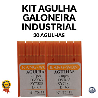 Kit 20 Agulhas Galoneira Industrial DVX63 Nº 09,10,11,12,14,16,18 - Marca KANG WON em Oferta na Shopee