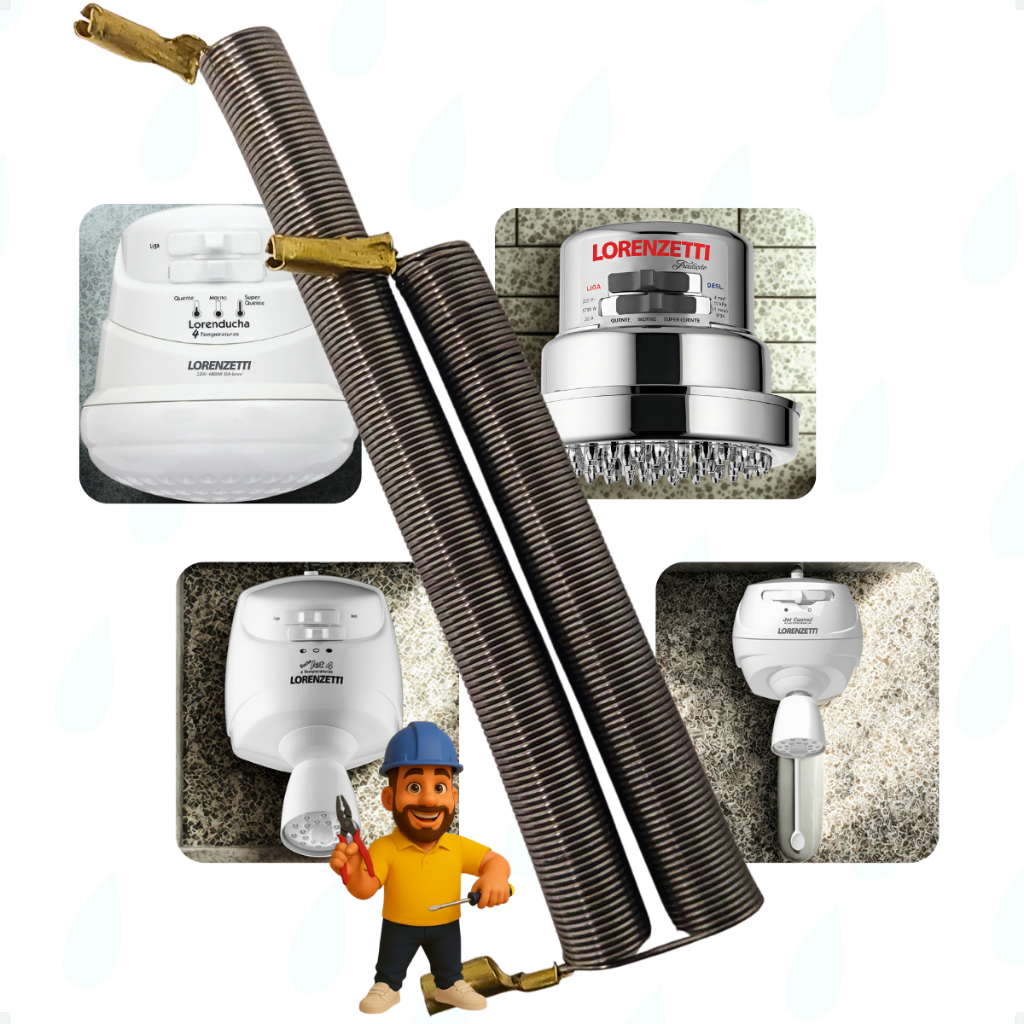 Resistência Tradição Loren Ducha Jet Set 4 Satisfaction Jet Control Multitemperaturas 6800w 220v PMR