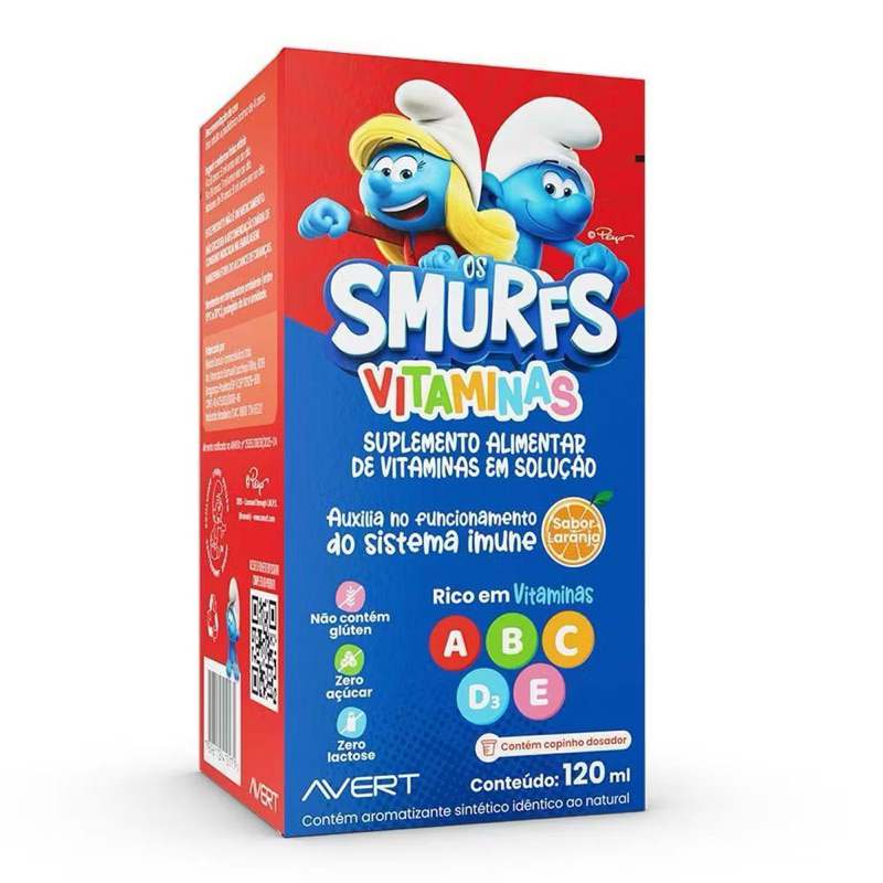 Smurfs Kids Polivitamínico Infantil 120ml | Vitaminas A C D E Complexo B | Suplemento Infantil