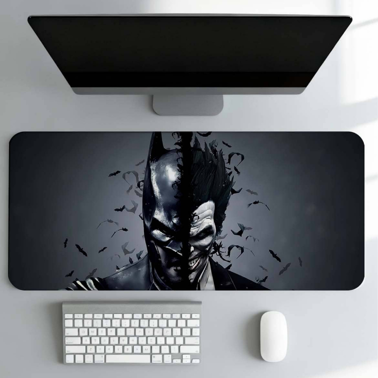 Mouse Pad Grande Mesa Gamer Heroi Morcego Btman Dark Deskmat Extra Grande Antiderrapante Premium
