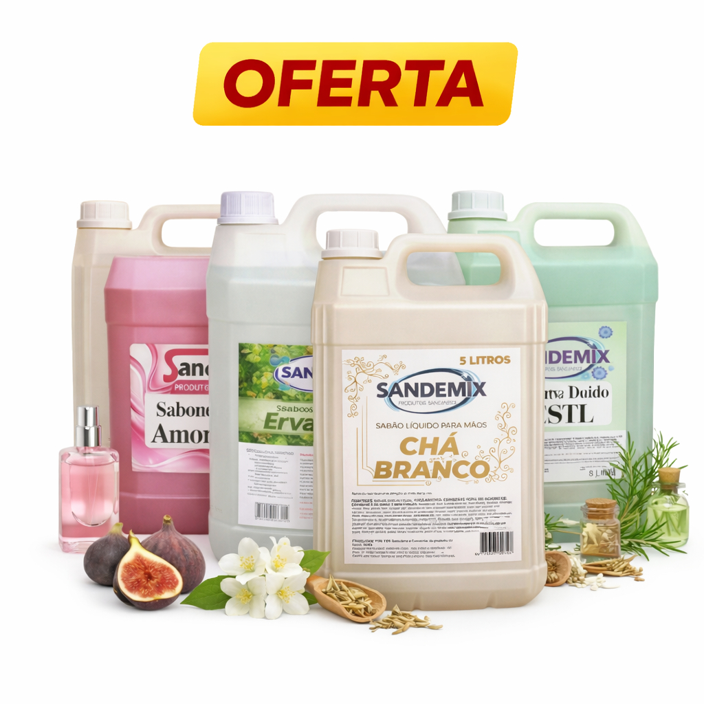 Sabonete Líquido 5L Galão Higiene Mãos Lavabo Banheiro Perfumado Refil Econômico