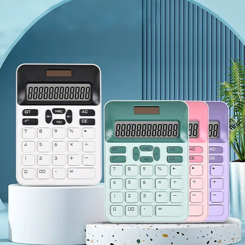 Calculadora Colorida De 12 Dígitos Teclado Mecânico De Ponto Grande Escola & Papelaria De Escritório