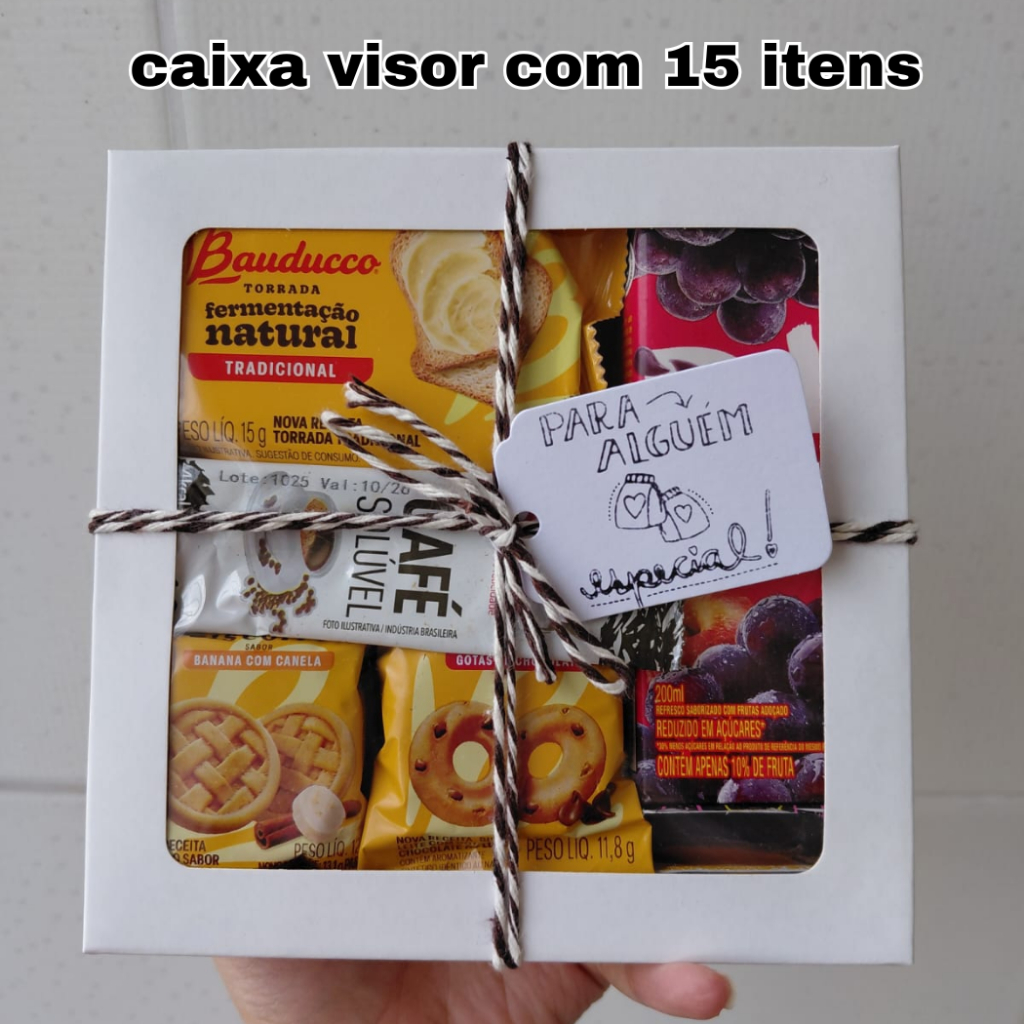Kit de 15 Itens na Caixa Visor P/ Presentear Dia da Mulher/aniversários/pascoa/dia das Maes — R$ 29,80 em Shopee