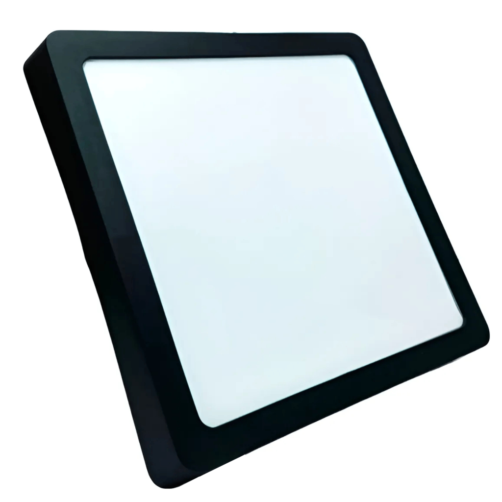 Painel Sobrepor 25W Led Quadrado Preto Compacto Luz 4000k Branco Neutro Bivolt — imagem 2 de 2