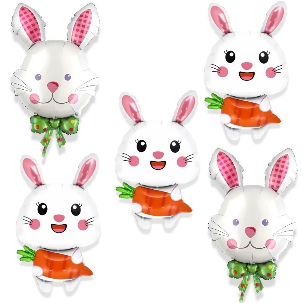 Kit Balão Coelhinho da Páscoa Gigante Metalizado Cenourinha Decoração Pascoa Premium Bexiga Balões em Oferta na Shopee