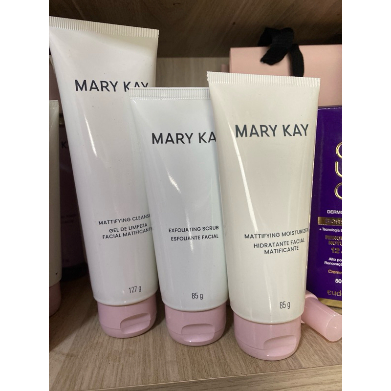 Gel de Limpeza Facial Matificante, Esfolinte Facial e Hidratante Facial MARYKAY