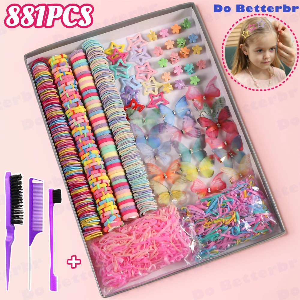 KIT 881 Conjunto De Grampos De Cabelo Borboleta Com Laços Estrela De Coelho Acessórios Coloridos Fofos Para Mulheres em Oferta na Shopee