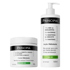 Principia Kit Hidratação Corporal Dupla c/ Loção Hidratante LH-02 500ml + Creme Hidratante CH-02 454g