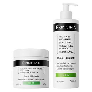 Principia Kit Hidratação Corporal Dupla c/ Loção Hidratante LH-02 500ml + Creme Hidratant…
