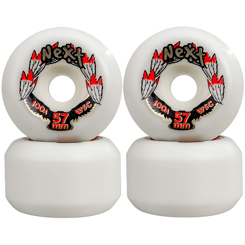 Roda Para Skate e Bowl NEXT Moska 57mm 100A. Branca