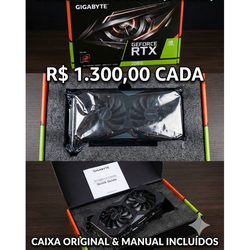 Placa de Vídeo Gigabyte NVIDIA GeForce RTX 2060