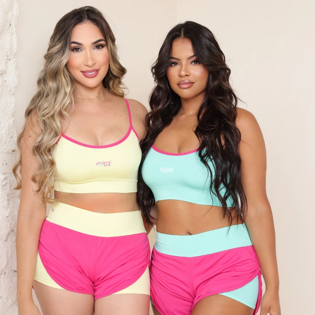 Kit 2 Conjunto Top + Short Duplo Suplex DryFit Boxeadora Fitness Treino Academia — imagem 1