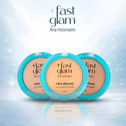 Pó Compacto Tira Brilho Fast Glam Ana Hickmann Alta Cobertura Matte 6 Tons