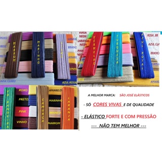 10 MTS 20 MTS OU 26 MTS Elástico chato 7mm em 10 cores vai 2 mts cada  -OU pode escolher quantidade 26 mts 13 cores em Oferta na Shopee