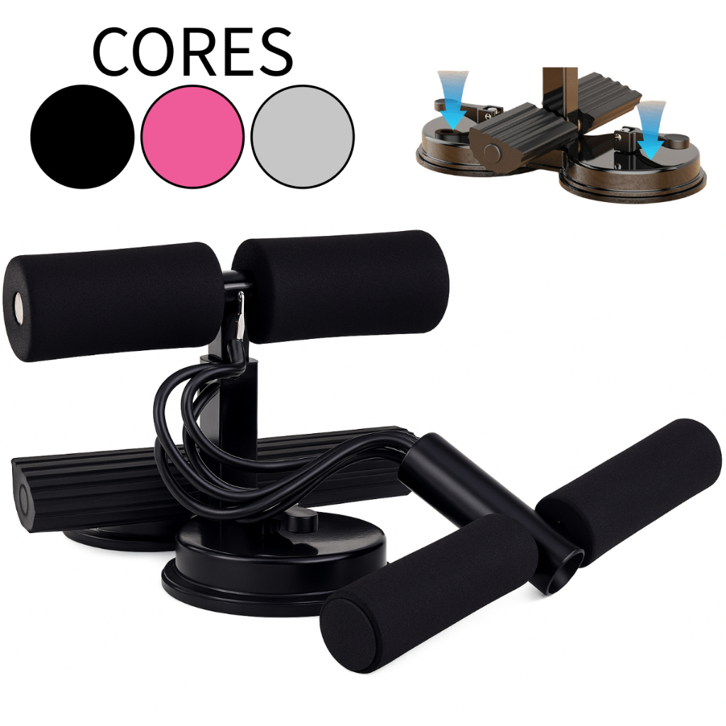 Aparelho Abdominal Com Ventosa Ajustável 3 Níveis Academia Em Casa Portátil Compacto Profissional