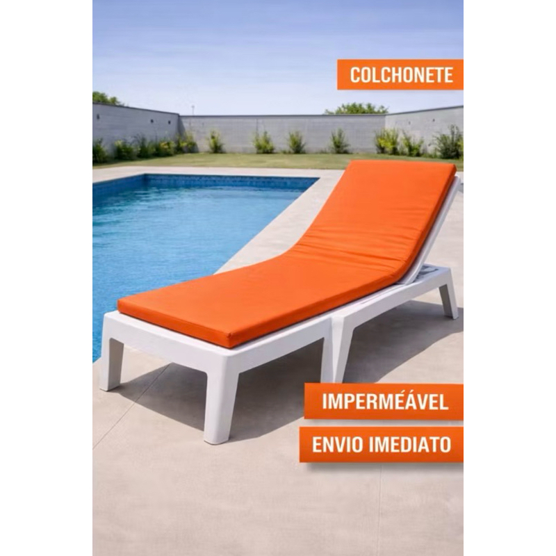 Almofada Colchonete para Espreguiçadeira Piscina impermeável premium