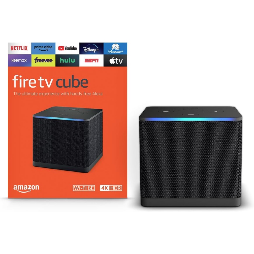 Amazon Fire Cube  TV Stick 4K Wi-Fi 6 - Streaming 4K Ultra HD, Wi-Fi 6E, Controle de Voz Alexa