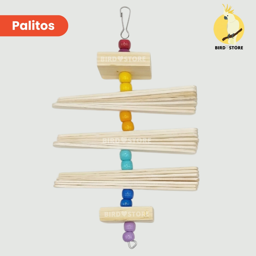 Brinquedo Pega Palitos Calopsita Agapornis Periquito Ring Neck Papagaio Gaiola Pet Pássaros e Aves