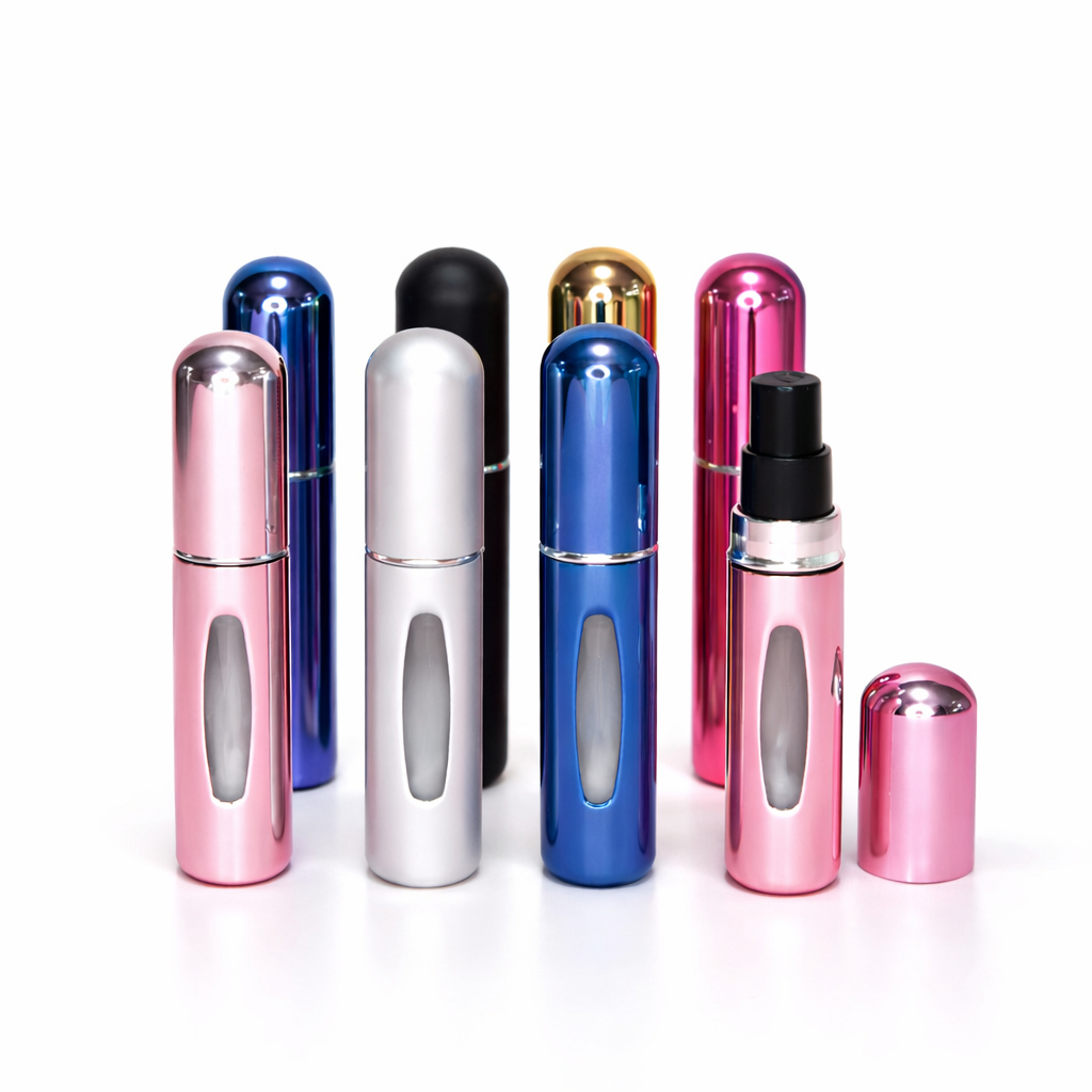 FRASCO PERFUME SPRAY 5ML Metalizado e Fosco Colorido Portátil Recarregável Viagem Luxo