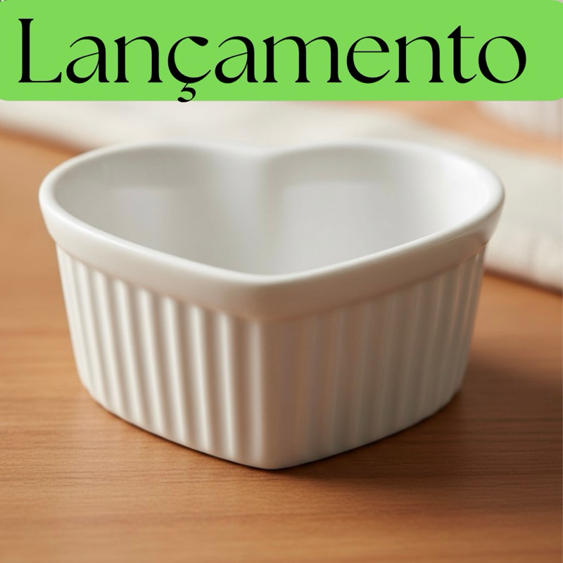 Kit 4 à 50 Ramekin Plástico 150ml Branco Coração canelado servir Molho Petisco Buffet Festa Aniversário